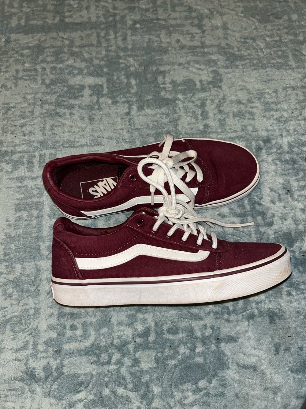 Vans Old Skool Sneakers - Burgundy with White Stripe